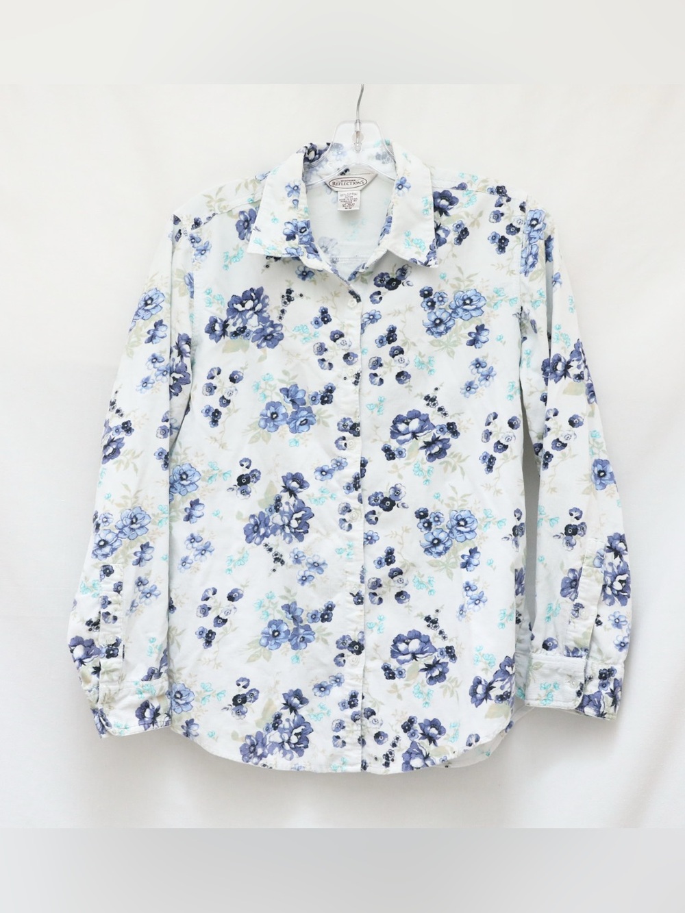 Vintage Northern Reflections women's shirt corduroy floral print cottagecore M